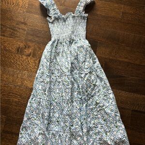 Hill House Blue Floral Smocked Dress